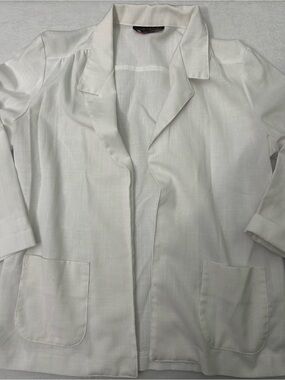 Michaels White Open-Front Blazer Jacket
